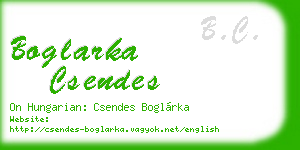 boglarka csendes business card